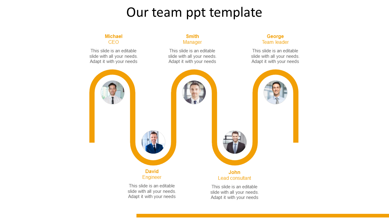 our team slide template